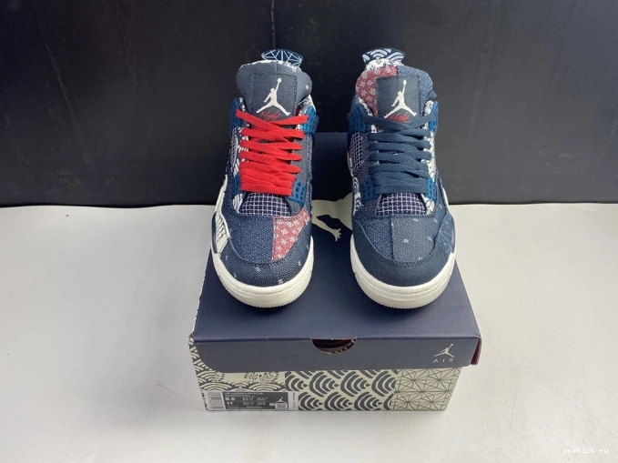 Rep Onekick SE CW0898-400 Sashiko Jordan Retro 4 Air 0711